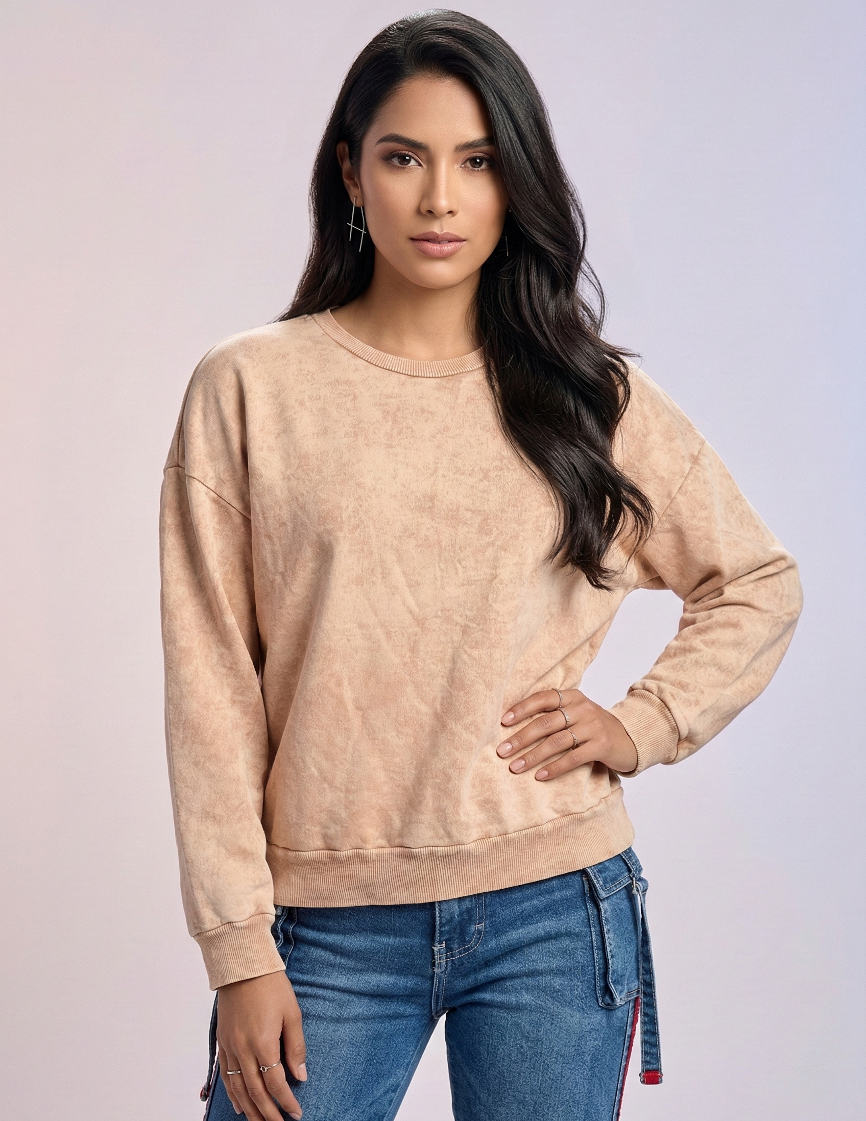 Polera Oversize Efecto Vintage